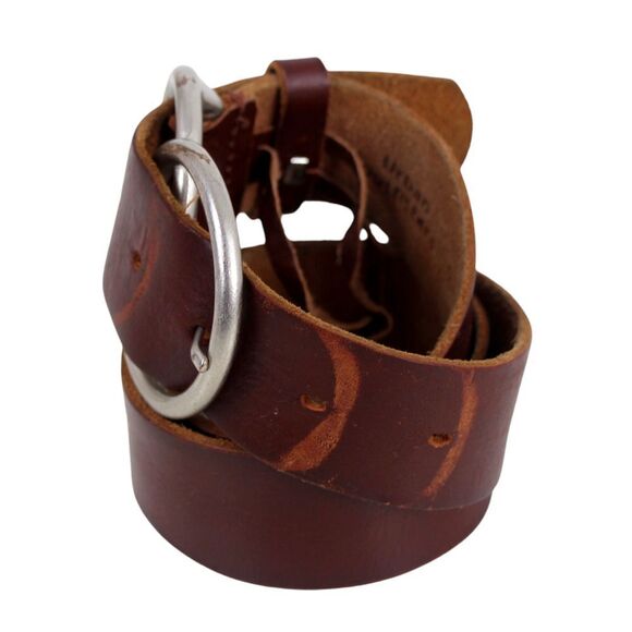 Urban Outfitters BROWN REAL LEATHER 1.5"Wd DRESS CASUAL CLASSIC BELT Sz S (M22 - Picture 3 of 13